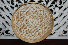 NEW Balinese Hand Woven Natural Bamboo Tray - Mandala Design - 5 sizes available