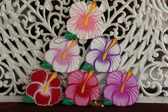 NEW Hand Crafted Balinese MDF Hibiscus Flower - Bali Wall Art