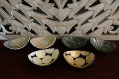 NEW Balinese Hand Crafted Resin/Shell Bowl - Bali Dip / Dipping Sauce Bowl