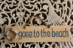 NEW Bali Handmade Gone to the Beach Sign - Bali Gone to the Beach Sign