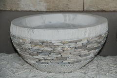 NEW Balinese Pebble or Marble Chip Inlay Pots - Hand Crafted Bali Pots