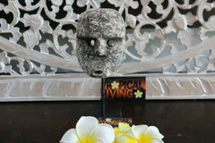 NEW Indonesian Hand Carved Primitive Wooden Mask Sculpture on Stand - TIMOR ART