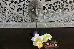 NEW Indonesian Hand Carved Primitive Wooden Sumba Mask on Stand - TIMOR ART