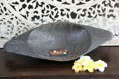NEW Balinese Antique Style Boat Bowl - Bali handcrafted FEATURE bowl