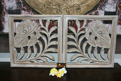 NEW Balinese Carved MDF/Wood Wall Panels - Tropical Wall Art - 2 Styles Avail