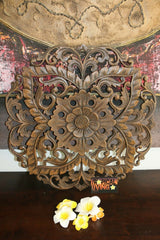 NEW Balinese Carved MDF/Wood Wall Panels - MANDALA Designs - 4 Colours Available