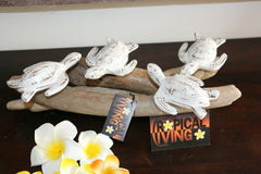 NEW Bali Wood Carved Sea Turtle Sculpture on Driftwood - Turtle Wood Art
