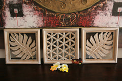 NEW Balinese Carved MDF/Wood Mandala / Tropical Wall Panels - Bali Wall Art - Ma