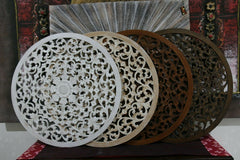 NEW Balinese Carved MDF/Wood Wall Panels - MANDALA Designs - 4 Colours Available
