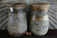 NEW Hand Carved TIMOR Tribal / Primitive Pot 40cm Tall - BALI BOHO Art