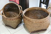 NEW Balinese Hand Woven Bamboo/Rattan Basket w/Handles - 3 sizes available