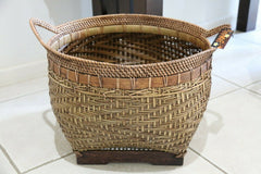 NEW Balinese Hand Woven Bamboo/Rattan Basket w/Handles - 3 sizes available
