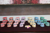 NEW Balinese Hand Carved Set 3 Owls - Wood Carved Bali Animals - 7 Colours Avail