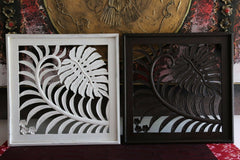 Balinese Carved MDF/Wood Tropical Wall Panels - Bali Wall Art - 2 Colours 60x60
