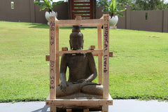 NEW Balinese LAVA Stone Buddha - BEAUTIFUL PIECE - Hand Carved Lava Stone Buddha