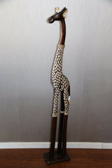 NEW Balinese Hand Carved Giraffes - Wooden Carved Giraffes - 2 SIZES