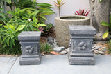 NEW Balinese Hand Crafted Stands / Plinth / Pedestal with Frangipani Motif