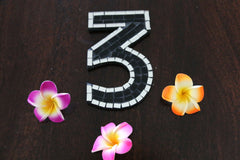 NEW Balinese Mosaic House Number - Choose from 1-0 - Mosaic House or Unit Number