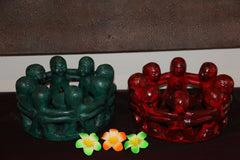 NEW Circle of Friends Candle Holder - Bali Circle 8 Friends RED or GREEN