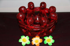NEW Circle of Friends Candle Holder - Bali Circle 8 Friends RED or GREEN