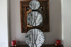 Brand New Balinese Dot Art Hand Crafted Plates - Dot Art Terracotta Plate - Bali
