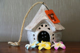 Balinese Hand Crafted Hanging Bird House Feeder - Hanging Fairy Tree House