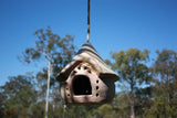 Balinese Hand Crafted Hanging Bird House Feeder - Hanging Fairy Tree House