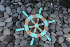 NEW Balinese Hand Crafted Ship Steering Wheel Decor LARGE - 3 Colours Available