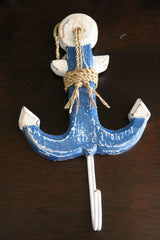 NEW Bali Hand Crafted Wall Hung Anchor Hook - 4 Colours Available