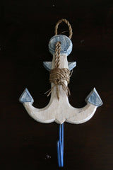 NEW Bali Hand Crafted Wall Hung Anchor Hook - 4 Colours Available