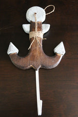 NEW Bali Hand Crafted Wall Hung Anchor Hook - 4 Colours Available