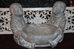 NEW Balinese Twin Monks w/Bowl - Bali Monk Bowl - MANY COLOURS AVAIL.