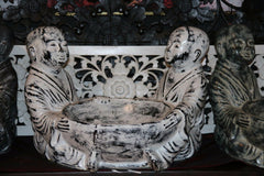 NEW Balinese Twin Monks w/Bowl - Bali Monk Bowl - MANY COLOURS AVAIL.