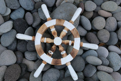 NEW Balinese Hand Crafted Ship Steering Wheel Decor MED - 3 Colours Available