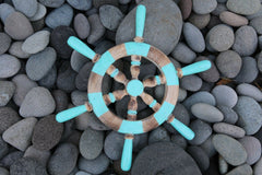 NEW Balinese Hand Crafted Ship Steering Wheel Decor MED - 3 Colours Available