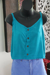 AWESOME Bali Summer Top - Lots of Colours - One Size Balinese Button Up Top