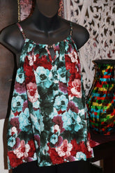 NEW Ladies Cotton Bali Top / One Size / Cool Balinese Top w/Silver Beads