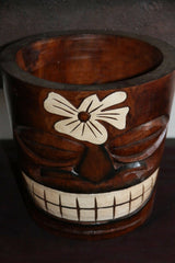 NEW Balinese Hand Crafted Tiki Bar / Polynesian Wooden Tiki Style Ice Bucket