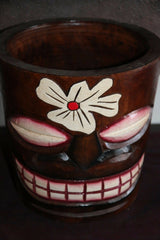 NEW Balinese Hand Crafted Tiki Bar / Polynesian Wooden Tiki Style Ice Bucket