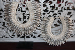 NEW Hand Crafted Balinese Shell Tribal Neck Piece - Primitive Shell Art - BOHO A