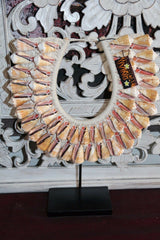 NEW Hand Crafted Balinese Shell Tribal Neck Piece - Primitive Shell Art - BOHO A