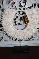 NEW Hand Crafted Balinese Shell Tribal Neck Piece - Primitive Shell Art - BOHO A