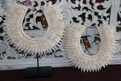 NEW Hand Crafted Balinese Shell Tribal Neck Piece - Primitive Shell Art - BOHO A