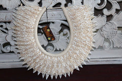 NEW Hand Crafted Balinese Shell Tribal Neck Piece - Primitive Shell Art - BOHO A