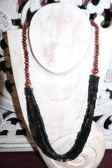 NEW Hand Crafted Wooden Bead Necklace - MANY COLOURS - Perfect Inexpensive Gift