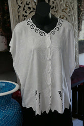 NEW Beautiful Uluwatu Lace Style Balinese Top - Balinese Embroidered Lace Top