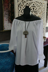 NEW Bali Peasant Style Top 4 Colours Avail - Very Pretty Top - Balinese Clothing