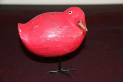 NEW Balinese Hand Crafted Wood/Metal Bird - Handmade Bali Bird Sculpture - CUTE