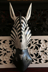 NEW Balinese Hand Carved Wooden African Animal Mask - African Wall Art