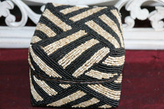 NEW Balinese Hand Crafted Woven & Hand Beaded Baskets - 5 Sizes - Bali Baskets